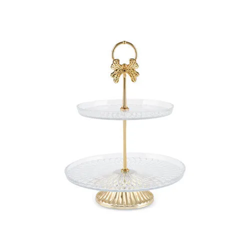 Karaca Home Lümina Dekoratif İki Katlı Servislik 16x22 cm