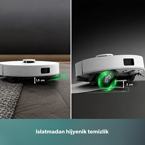 Homend Alex 30 Otomatik Boşaltım Sistemli Moplu 20.000 Pa Robot Süpürge