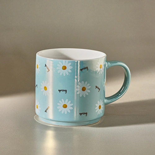 Karaca Daisy Lüsterli Mavi Mug 420 ml