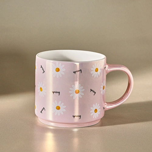 Karaca Daisy Lüsterli Pembe Mug 420 ml