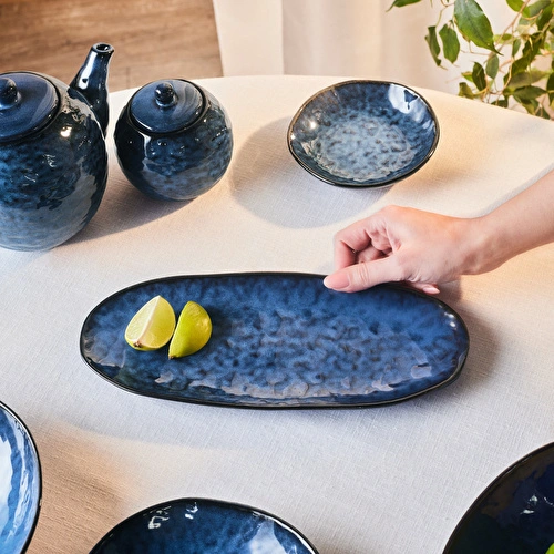 Karaca Nebula Blue Kayık Tabak 29,5 cm Karaca Nebula Blue Kayık Tabak 29,5 cm