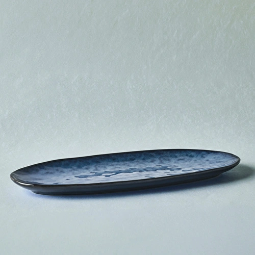 Karaca Nebula Blue Kayık Tabak 33 cm Karaca Nebula Blue Kayık Tabak 33 cm