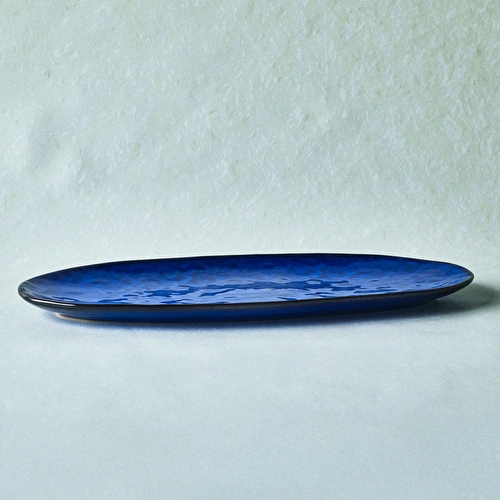 Karaca Nebula Blue Kayık Tabak 36 cm