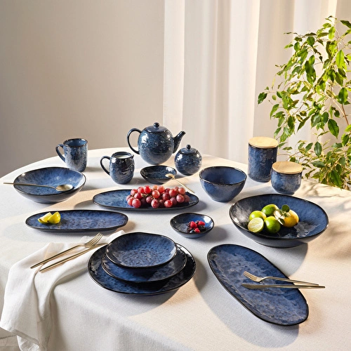 Karaca Nebula Blue Çukur Tabak 17 cm Karaca Nebula Blue Çukur Tabak 17 cm