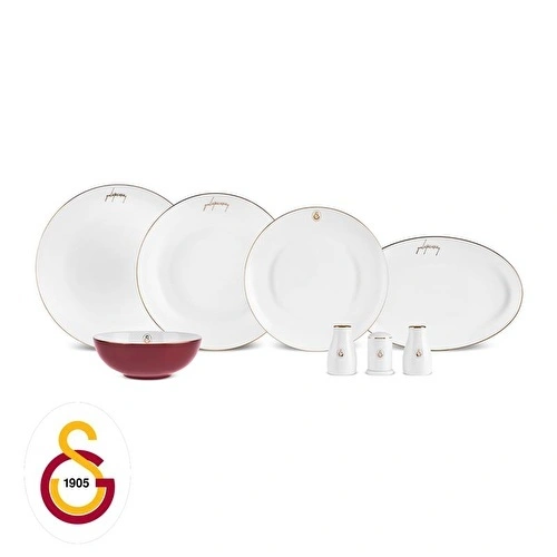 Karaca x Galatasaray Lisanslı Elegance Bone Gold 53 Parça 12 Kişilik Yemek Takımı