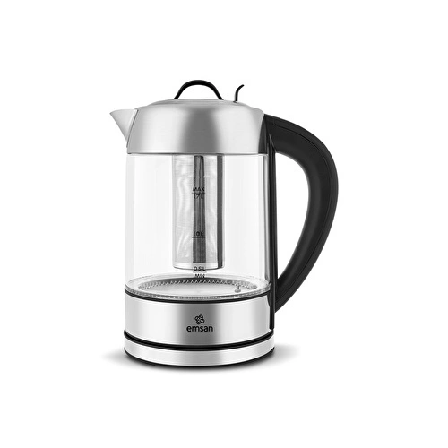 Emsan Cam 2215 Sıcaklık Ayarlı Bitki Çayı Makinesi Inox 2200W Emsan Cam 2215 Sıcaklık Ayarlı Bitki Çayı Makinesi Inox 2200W