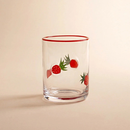 Karaca Strawberry Meşrubat Bardağı 420 ml Kırmızı