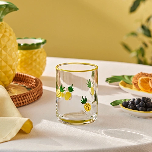 Karaca Pineapple Meşrubat Bardağı 420 ml Sarı