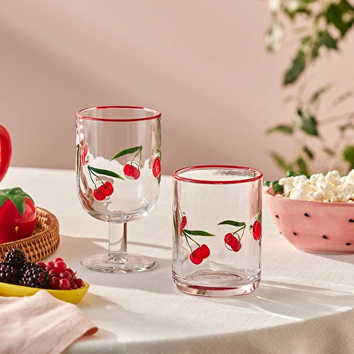 Karaca Cherry Meşrubat Bardağı 420 ml Kırmızı