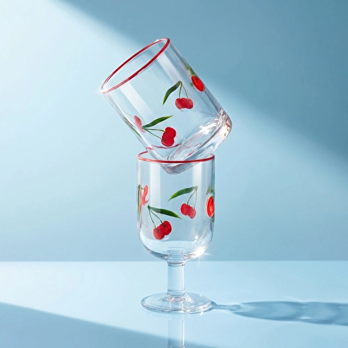 Karaca Cherry Meşrubat Bardağı 420 ml Kırmızı