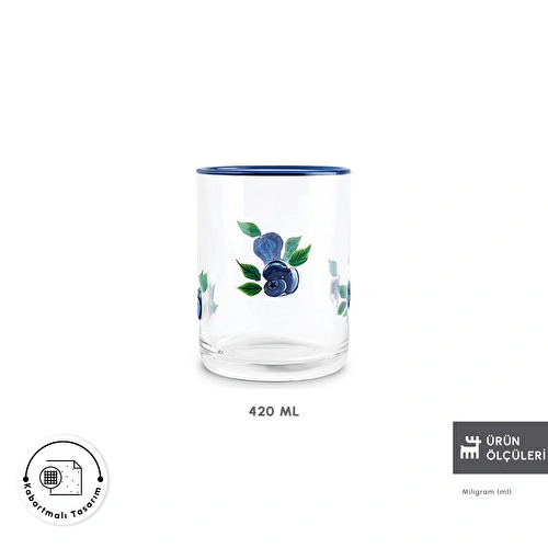 Karaca Blueberry Meşrubat Bardağı 420 ml Mor