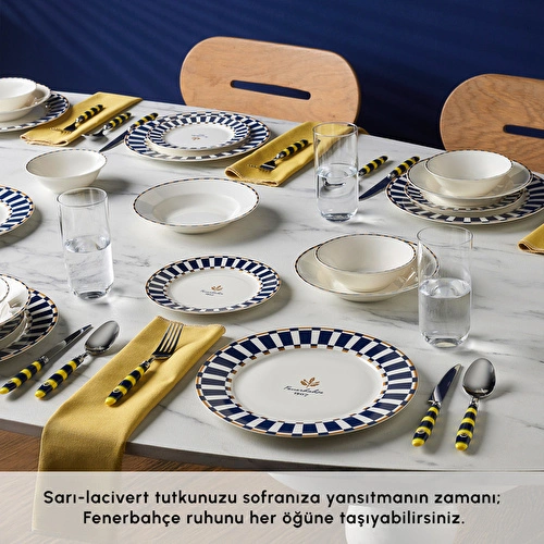 Karaca x Fenerbahçe Forever Bone 24 Parça 6 Kişilik Yemek Takımı Karaca x Fenerbahçe Forever Bone 24 Parça 6 Kişilik Yemek Takımı