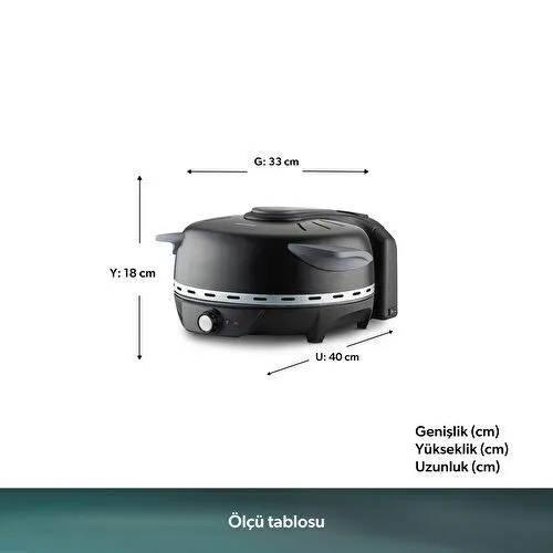 Homend Közy °400 Pizza Pide Lahmacun ve Sebze Közleme Makinesi