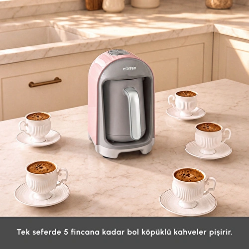 Emsan Kumda Türk Kahve Makinesi Pearly Pink