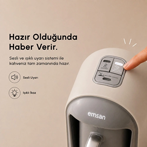 Emsan Kumda 5 Fincan Kapasiteli Türk Kahve Makinesi Starlight Emsan Kumda 5 Fincan Kapasiteli Türk Kahve Makinesi Starlight
