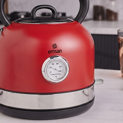 Emsan Retro Su Isıtıcısı 2202 Retro Red 1,7 L 2200W Emsan Retro Su Isıtıcısı 2202 Retro Red 1,7 L 2200W