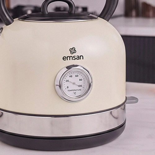 Emsan Retro Su Isıtıcısı 2202 Retro Cream 1,7L 2200W Emsan Retro Su Isıtıcısı 2202 Retro Cream 1,7L 2200W