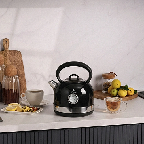 Emsan Retro Su Isıtıcısı 2202 Black 1,7L 2200W