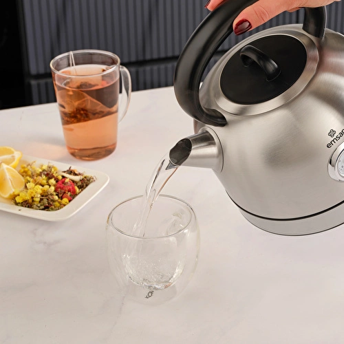 Emsan Retro Su Isıtıcısı 2202 Inox 1,7L 2200W Emsan Retro Su Isıtıcısı 2202 Inox 1,7L 2200W