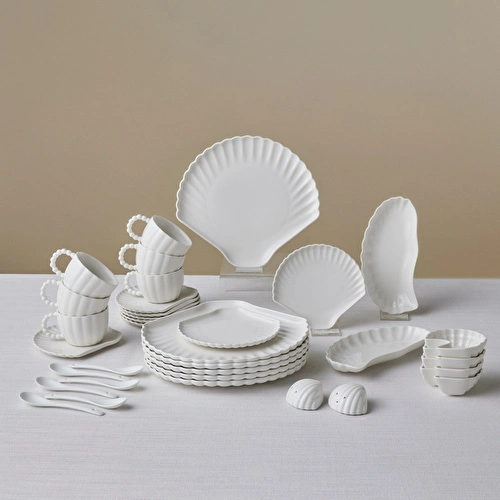 Karaca Stream Bone Ostra 34 Parça 6 Kişilik Kahvaltı Takımı