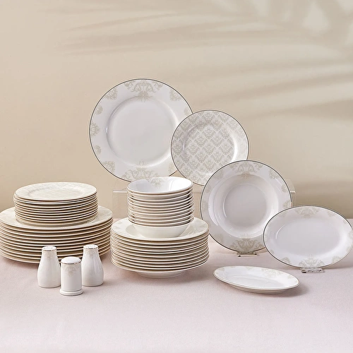 Emsan Elegance Bone Siena 53 Parça 12 Kişilik Yemek Takımı Gold