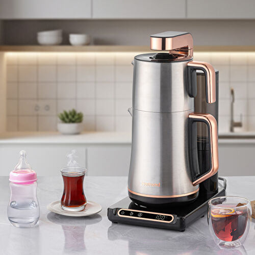 Homend Teabot 1785H Konuşan Otomatik Çay Makinesi Bakır