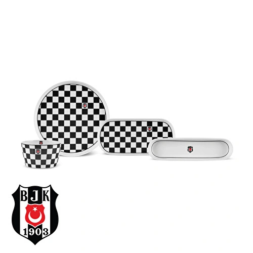 Karaca x Beşiktaş Lisanslı Forever Bone 14 Parça 6 Kişilik Kahvaltı Takımı