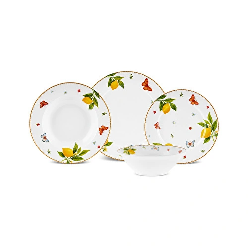 Karaca Forever Bone Solemon 24 Parça 6 Kişilik Yemek Takımı