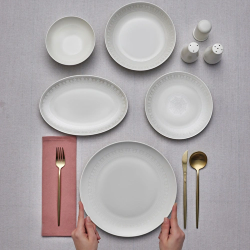 Emsan Forever Bone Arte 53 Parça 12 Kişlilik Yemek Takımı