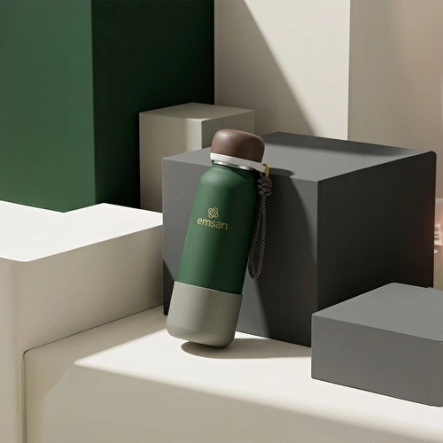 Emsan Thermos Bottle Çelik Sızdırmaz Termos 500 ml Yeşil