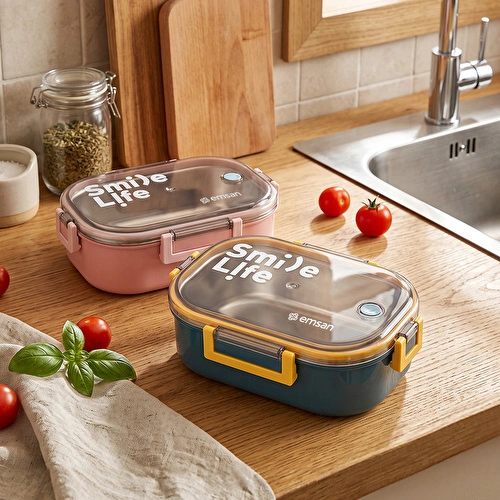 Emsan Smile Life Lunch Box Mavi