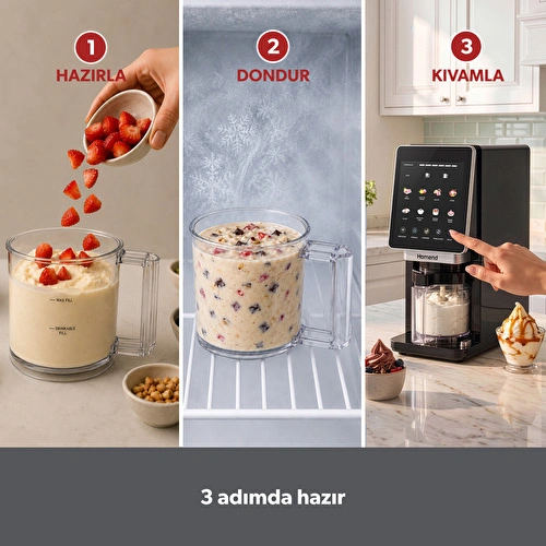 Homend IceArtizan 8-in-1 Dondurma Ve Frozen Makinesi