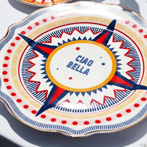 Baci Milano Dolce Vita 6'lı Ciao Bella Yemek Tabağı 27 cm Porselen Baci Milano Dolce Vita 6'lı Ciao Bella Yemek Tabağı 27 cm Porselen