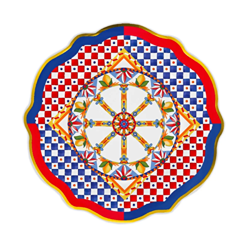 Baci Milano Dolce Vita 6'lı Wheel Yemek Tabağı 27 cm Porselen