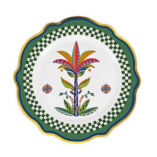 Baci Milano Dolce Vita 6'lı Palm Yemek Tabağı 27 cm Porselen