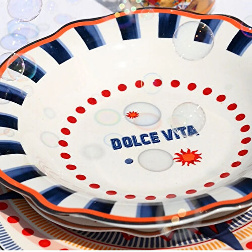 Baci Milano Dolce Vita 6'lı Çorba Tabağı 23 cm Porselen Baci Milano Dolce Vita 6'lı Çorba Tabağı 23 cm Porselen