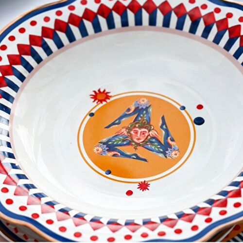 Baci Milano Dolce Vita 6'lı Trinacria Çorba Tabağı 23 cm Porselen Baci Milano Dolce Vita 6'lı Trinacria Çorba Tabağı 23 cm Porselen