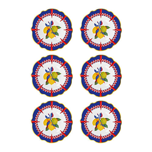 Baci Milano Dolce Vita 6'lı Limon Çorba Tabağı 23 cm Porselen Baci Milano Dolce Vita 6'lı Limon Çorba Tabağı 23 cm Porselen