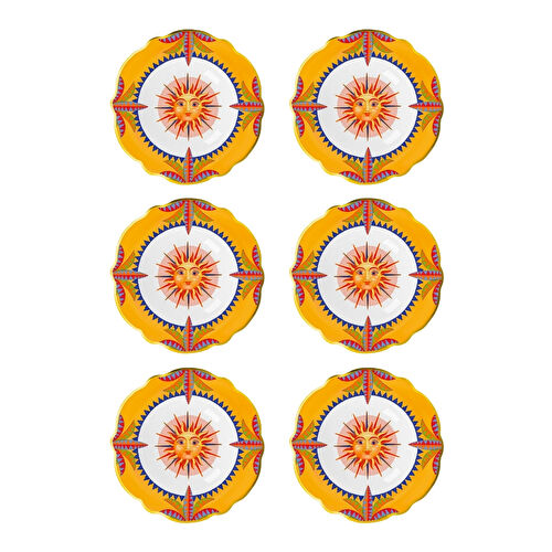 Baci Milano Dolce Vita 6'lı Sun Çorba Tabağı 23 cm Porselen