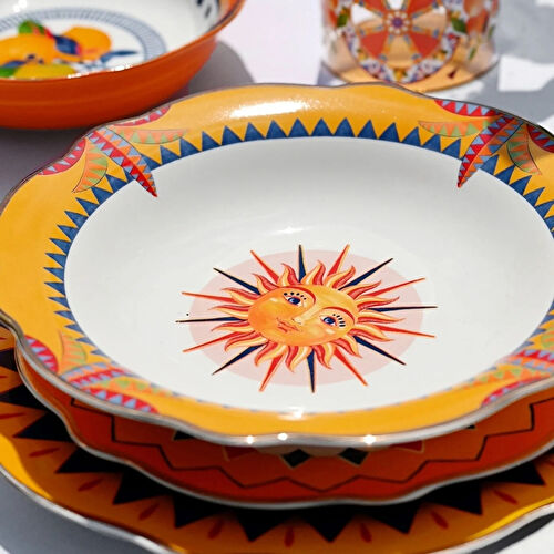 Baci Milano Dolce Vita 6'lı Sun Çorba Tabağı 23 cm Porselen