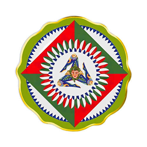 Baci Milano Dolce Vita 6'lı Trinacria Pasta Tabağı 21 cm Porselen