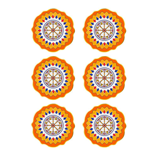 Baci Milano Dolce Vita 6'lı Wheel Tatlı Tabağı 21 cm Porselen