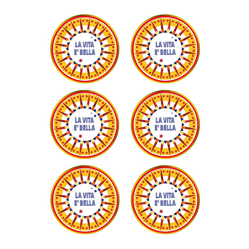 Baci Milano Dolce Vita 6'lı La Vita E'Bella Ekmek Tabağı 16 cm Porselen