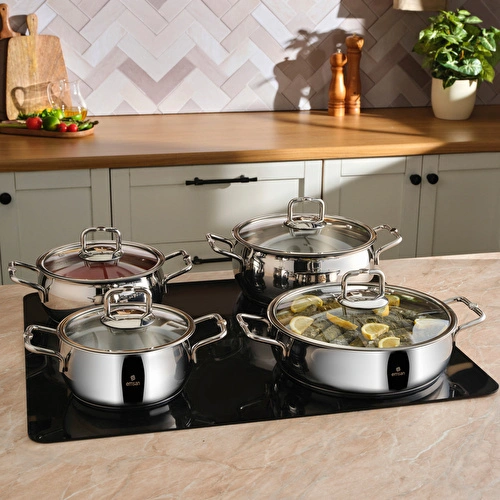 Emsan Emirgan 8 Parça Çelik Tencere Seti