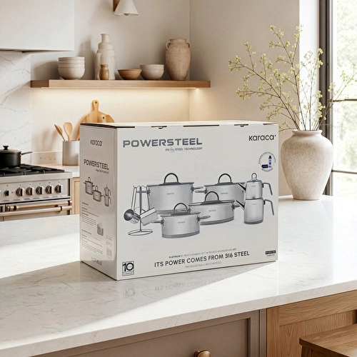 Karaca Powersteel 316+ Platinum 15 Parça Tencere Seti Karaca Powersteel 316+ Platinum 15 Parça Tencere Seti