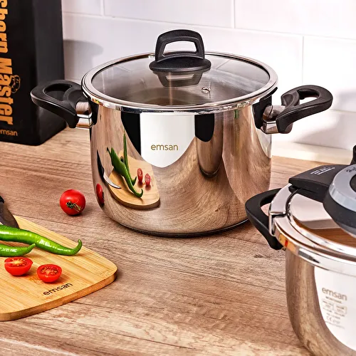 Emsan Montana İndüksiyon Tabanlı Düdüklü Tencere Seti 6 + 8 Litre