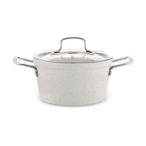 Emsan Biogranit White Stone 7 Parça Tencere ve Tava Seti Emsan Biogranit White Stone 7 Parça Tencere ve Tava Seti