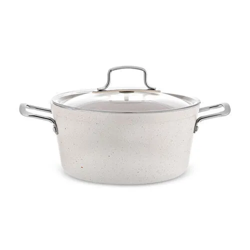 Emsan Biogranit White Stone 7 Parça Tencere ve Tava Seti Emsan Biogranit White Stone 7 Parça Tencere ve Tava Seti