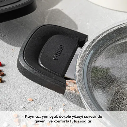 Emsan Fortis Granit 6 Parça Sahan Set Gri Emsan Fortis Granit 6 Parça Sahan Set Gri