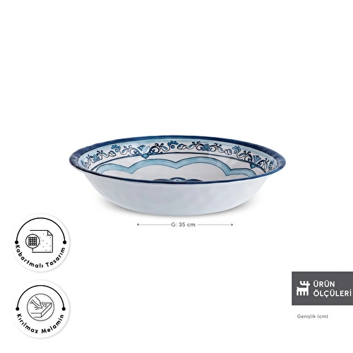 Karaca Blue Harmony Melamin Kasesi 35 cm Karaca Blue Harmony Melamin Kasesi 35 cm